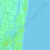 Mappa topografica Fort Lauderdale Beach, altitudine, rilievo