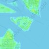 Mappa topografica Fisher Island, altitudine, rilievo