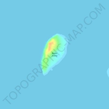 Mappa topografica Badoc Island, altitudine, rilievo