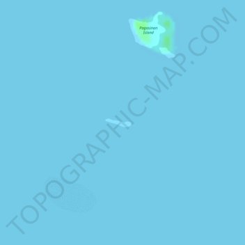 Mappa topografica Pulaw Talam Island, altitudine, rilievo