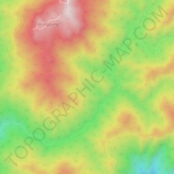 Mappa topografica Thoubal, altitudine, rilievo