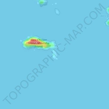 Mappa topografica Araara Island, altitudine, rilievo