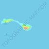 Mappa topografica Capones Island, altitudine, rilievo
