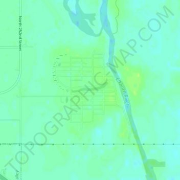 Mappa topografica King Lake, altitudine, rilievo