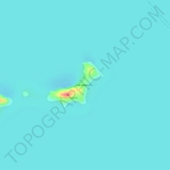 Mappa topografica Isla Caigüire, altitudine, rilievo