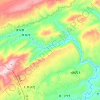 Mappa topografica 下河, altitudine, rilievo