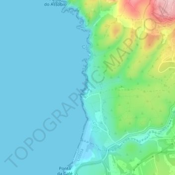 Mappa topografica Praia do Abano (restricted), altitudine, rilievo
