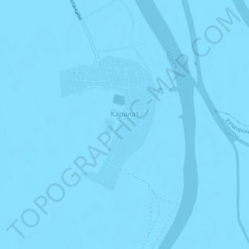 Mappa topografica Каралат, altitudine, rilievo
