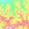 Mappa topografica Matanuska Glacier, altitudine, rilievo
