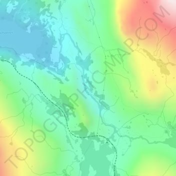 Mappa topografica Molda, altitudine, rilievo