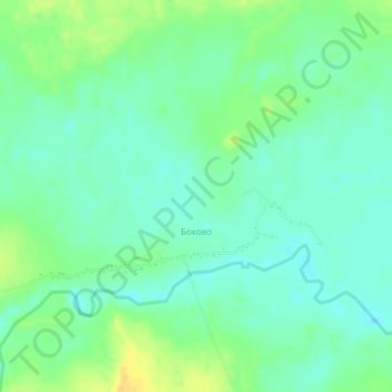 Mappa topografica Боково, altitudine, rilievo