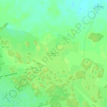 Mappa topografica Кондусла, altitudine, rilievo