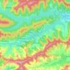 Mappa topografica Panshet, altitudine, rilievo