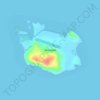 Mappa topografica Yam Island, altitudine, rilievo