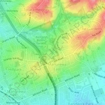 Mappa topografica Upper Lake, altitudine, rilievo