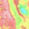 Mappa topografica Owens Valley, altitudine, rilievo