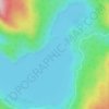 Mappa topografica Elbow Lake, altitudine, rilievo