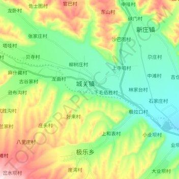 Mappa topografica 黑林河, altitudine, rilievo