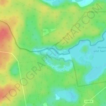 Mappa topografica Kleiner Wummsee, altitudine, rilievo