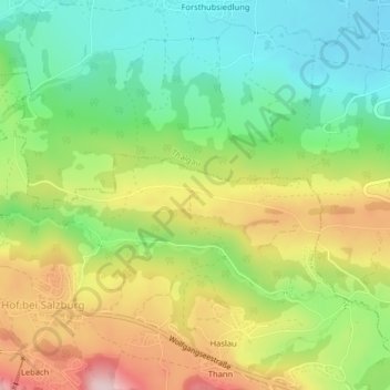 Mappa topografica Achleiten, altitudine, rilievo