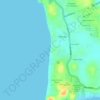 Mappa topografica Sri Purnama Beach, altitudine, rilievo