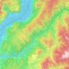 Mappa topografica Val di Cembra, altitudine, rilievo