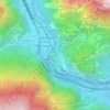 Mappa topografica Forte di Bard, altitudine, rilievo
