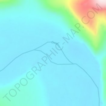 Mappa topografica Омолон, altitudine, rilievo