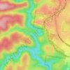 Mappa topografica Glenbrook Creek, altitudine, rilievo