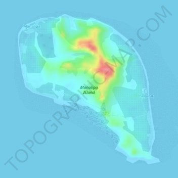 Mappa topografica Malanipa Island, altitudine, rilievo