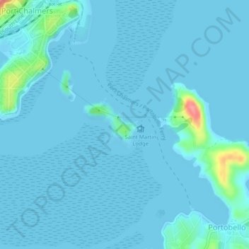 Mappa topografica Quarantine Island/Kamau Taurua, altitudine, rilievo