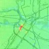 Mappa topografica original boundary of City of Houston, altitudine, rilievo