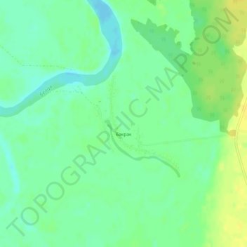 Mappa topografica Бакрак, altitudine, rilievo