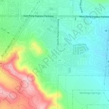 Mappa topografica Freemont Springs Park, altitudine, rilievo