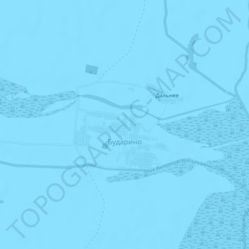Mappa topografica Бударино, altitudine, rilievo