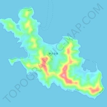 Mappa topografica 獐子岛, altitudine, rilievo