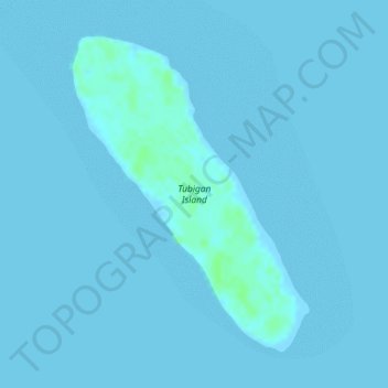 Mappa topografica Tubigan Island, altitudine, rilievo