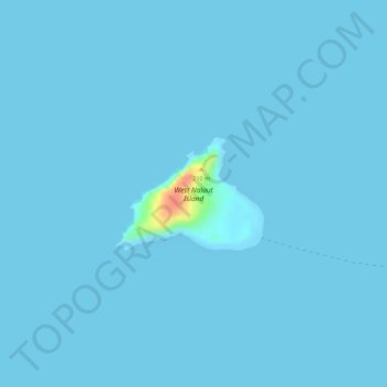 Mappa topografica West Nalaut Island, altitudine, rilievo