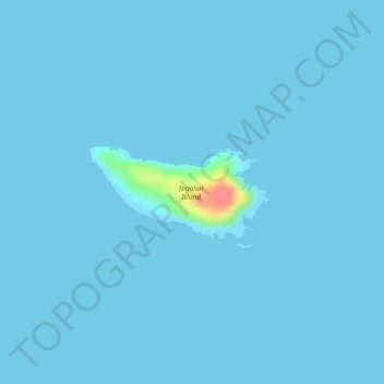 Mappa topografica Ingalan Island, altitudine, rilievo