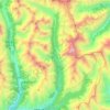Mappa topografica 长坪沟, altitudine, rilievo