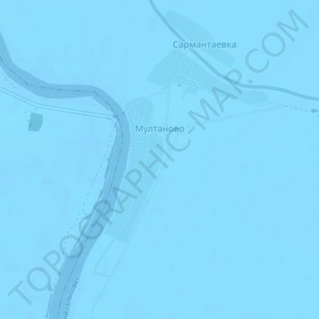 Mappa topografica Мултаново, altitudine, rilievo