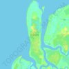 Mappa topografica Bruit Island, altitudine, rilievo