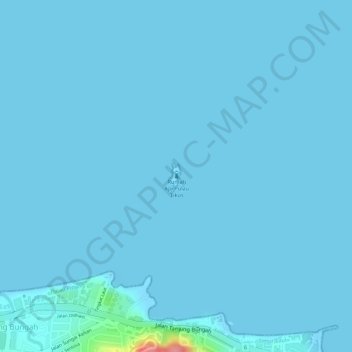 Mappa topografica Tikus Island, altitudine, rilievo