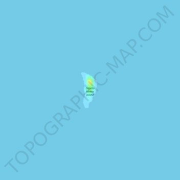 Mappa topografica Zapato Menor Island, altitudine, rilievo