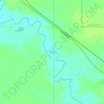 Mappa topografica Wascana Creek, altitudine, rilievo