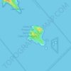 Mappa topografica Isola dei Cavoli, altitudine, rilievo