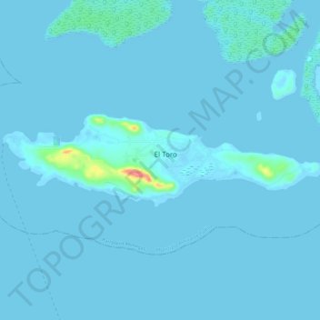 Mappa topografica Isla de Toas, altitudine, rilievo