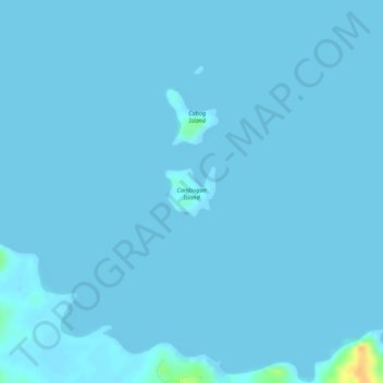 Mappa topografica Cambugan Island, altitudine, rilievo