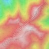 Mappa topografica 大爷海, altitudine, rilievo