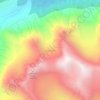 Mappa topografica Map Glacier, altitudine, rilievo